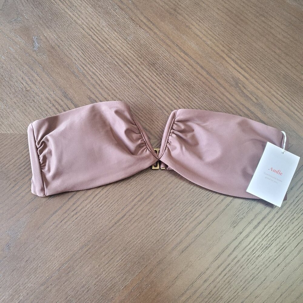 Andie brown bikini top Women's size Medium New With Tags